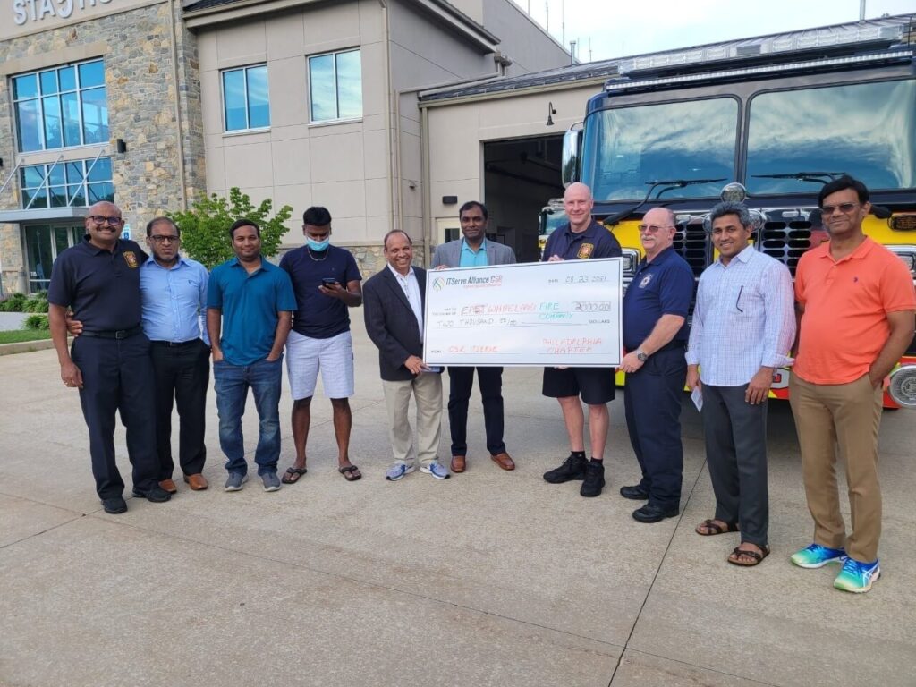 Team Philadelphia Donated $2000 to East Whiteland Fire Company as part of Q3 CSR Activity
