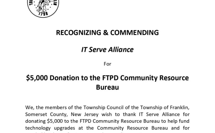 Donated $5,000 to the FTPD Community Resource Bureau